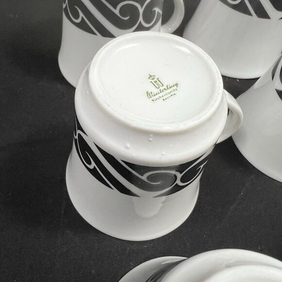 Vintage 1960’s Winterling Coffee Cup and Saucer Demitasse  Set Of 6 - Picture 9 of 12